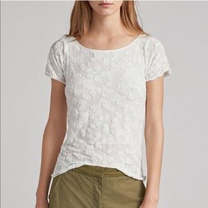 rag & bone new york Lucie Burnout Floral Jacquard Lettuce Edge Chiffon Stretchy